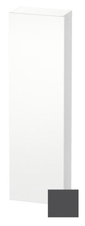 Пенал Duravit DuraStyle, 40x24x180 см, подвесной, (левый), с дверцей, с полкой, со стеклянными полками, цвет: графит/белый матовый, в ванную комнату