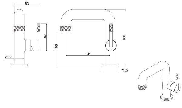 Смеситель для раковины/умывальника Allen Brau Reality однорычажный, цвет хром, неповоротный, фиксированный, низкий, излив длина 141 мм высота 108 мм, латунь