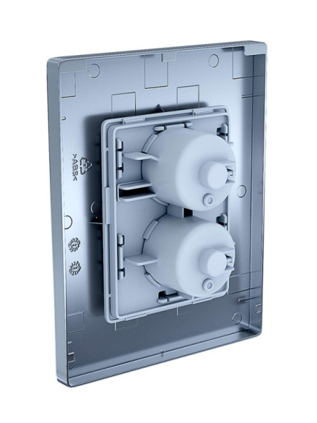 Кнопка смыва Aquatek Pneumo N прямоугольная, цвет черный, пластик, клавиша управления (клавиши прямоугольные) для сливного бачка, инсталляции унитаза, двойная, пневматическая, панель, размер 156х197х10 мм