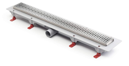 Водоотводящий желоб MCH CH 450 BN Basic с решеткой и рамкой из нержавеющей стали 450х60х1,5 гидрозатвор + с сухим затвором, трап линейный для душа в полу, под плитку, сливной душевой лоток