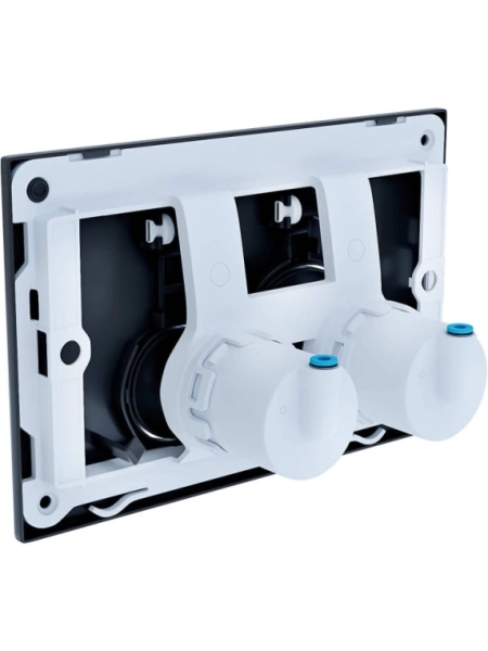 Кнопка смыва Aquatek Pneumo S прямоугольная, цвет хром, пластик, клавиша управления (клавиши прямоугольная) для сливного бачка, инсталляции унитаза, двойная, пневматическая, панель, размер 245х165х13 мм