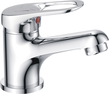 Смеситель для умывальника HAIBA однозахватный, неповоротный, латунный, длина 118 мм, латунь, цвет хром