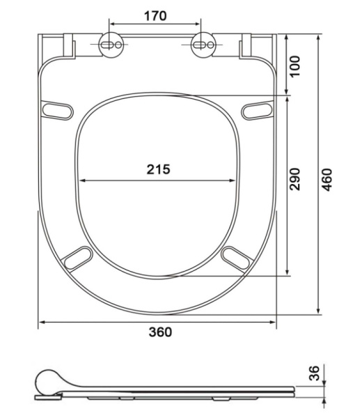 Cиденье для унитаза Aquatek Европа 46х36х3,6 см дюропласт, цвет белый, с крышкой, быстросъемное, микролифт (SoftClose), крепление