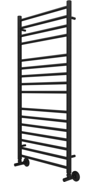 Полотенцесушитель Aquatek Либерти водяной П16 500х1100 мм черный муар, нержавеющая сталь, лесенка, подключение нижнее