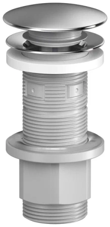 Донный клапан AM.PM, универсальный, клик-клак/click/clack, хром, нержавеющая сталь/пластик, круглый, для раковины/умывальника