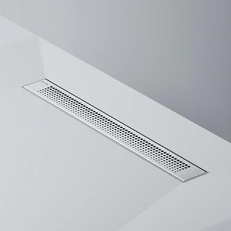 Душевой трап (лоток) AM.PM PrimeFlow 600 мм комбинированный затвор, со стальной матовой решеткой, перфорированная, выходная труба 50 мм, линейный