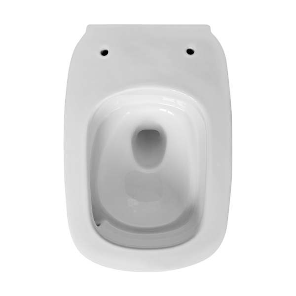 Унитаз подвесной ABBER Rechteck 520х360х350 мм цвет белый, горизонтальный (прямой) выпуск, смыв торнадо, безободковый, система антивсплеск, с сиденьем микролифт, дюропласт AC1217