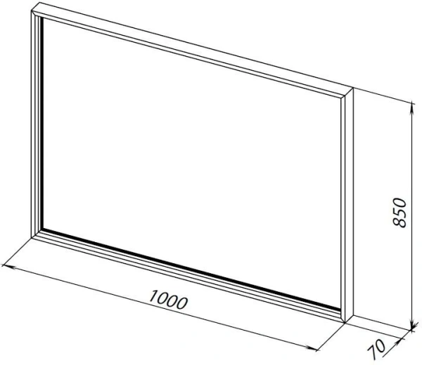 Зеркало Allen Brau Liberty 100х85х7 см с подсветкой, сенсорный выключатель, прямоугольное, подвесное/настенное, цвет рамы медь браш, для ванной комнаты