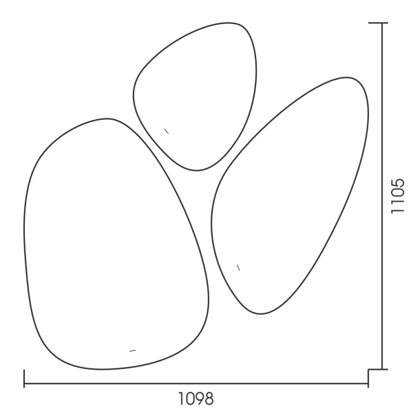 Зеркало Abber Teil 109,8х110,5 см с LED/ЛЕД-подсветкой, нестандартное, бесконтактный выключатель, диммер, для ванны, навесное/подвесное/настенное