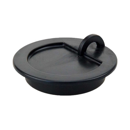 Пробка для ванны (раковины) черная, ПВХ, размер 56х43х10 мм