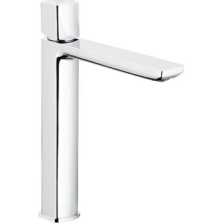 Смеситель для раковины/умывальника KFA Armatura MORGANIT, однорычажный, неповоротный, высокий, керамический, длина излива 180 мм, латунь, цвет хром