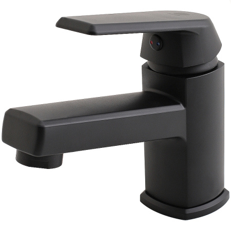 Смеситель для раковины/умывальника Orange OneLife, однорычажный, неповоротный, керамический, длина излива 122 мм, полимерный, цвет черный