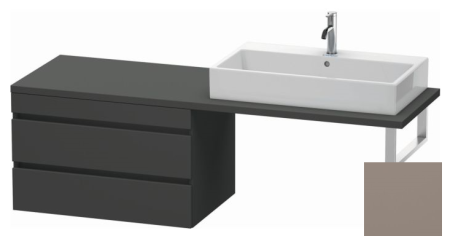 Тумба/шкафчик для консоли/столешницы Duravit DuraStyle под раковину 80х54,8х51,2 см, подвесная, ДСП, цвет: графит/базальт, 2 выдвижных ящика, прямоугольная