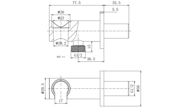 Шланговое подключение Aquatek AQ2455CR цвет хром, с держателем душевой лейки, резьбовое соединение, настенное, для душа/ванной, латунь