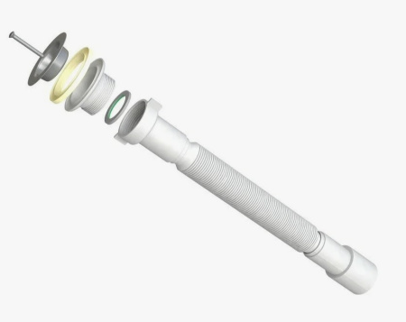 Сифон для одинарной мойки Bonomini MAGIKONE 1" 1/2, с гибким подключением, слив d40/50, диаметр подключения 1" 1/2, универсальный, для мойки