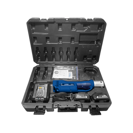 Пресс-инструмент Kromwell аккумуляторный для монтажа пресс-фитингов, в комплекте: кейс - 1 шт; АКБ 18V, 4,0Ah, Li-ion - 2 шт; ЗУ-1шт., (без клещей)