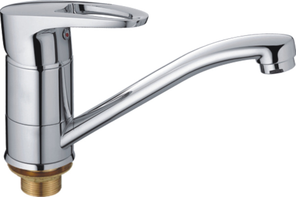 Смеситель для умывальника HAIBA однозахватный, поворотный, латунный, длина 192 мм, латунь, цвет хром