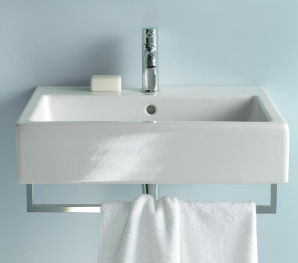 Полотенцедержатель DURAVIT DuraStyle для раковины, одинарный, на раковину, неповоротный, 132,9 см, металлический, форма квадратная, для полотенец, в ванную/туалет, цвет хром, для умывальника