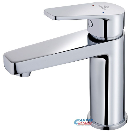 Смеситель для раковины Mofem 100 Zenit однорычажный, излив короткий, длина 112 мм, керамический, латунь, цвет хром, без донного клапана 150-1963-00