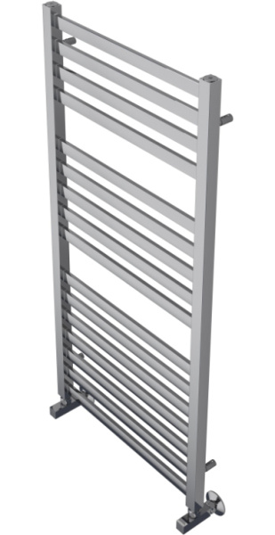 Полотенцесушитель Aquatek Лира водяной П16 500х1100 мм хром, нержавеющая сталь, лесенка, подключение нижнее