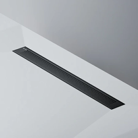 Душевой трап (лоток) AM.PM PrimeFlow 700 мм комбинированный затвор, с черной матовой решеткой, перфорированная, выходная труба 50 мм, линейный