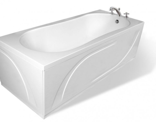 Панель боковая Эстет Лаура 70 см, для ванны, ABS-пластик, цвет: белый матовый, (экран для ванны) прямоугольный, торцевая панель, универсальная