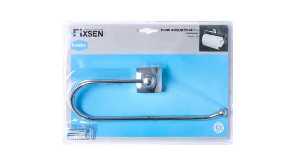 Полотенцедержатель Fixsen Kvadro полукольцо хром FX-61311A