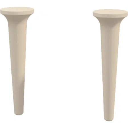 Ножки Cezares Idra для тумбы и пенала, 2 шт. размер 9х9х29 см дерево, цвет хлопок (Cotone)