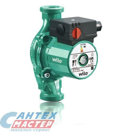 Циркуляционный насос Wilo Star-RS 15/6-130 ду 1" Расход 4 м3/час Макс. напор 6 м Потребляемая мощность (max) 43-84 Вт Гаек в комплекте нет 4063803