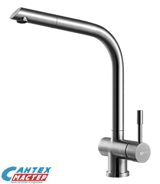 Смеситель для кухни/мойки Lemark Expert однорычажный, керамический, с поворотным вытяжным изливом, латунь, цвет хром, кухонный, хромированный, вертикальный, однорукий, одноручный, однозахватный, одноручковые, кран, комплект, сантехника