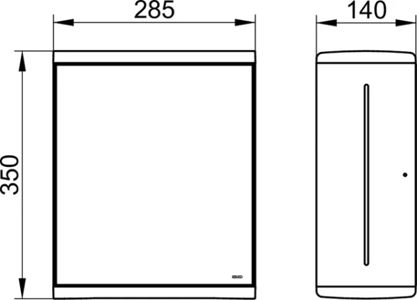 Диспенсер для бумажных полотенец Keuco Collection Moll настенный, металл/пластик, цвет хром/белый, квадратный