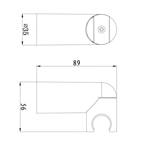 Держатель для душа Olives поворотный S03 хром, ABS-пластик