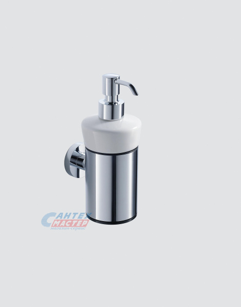 Дозатор для жидкого мыла Zeegres Zen настенный хром/керамика 22109201