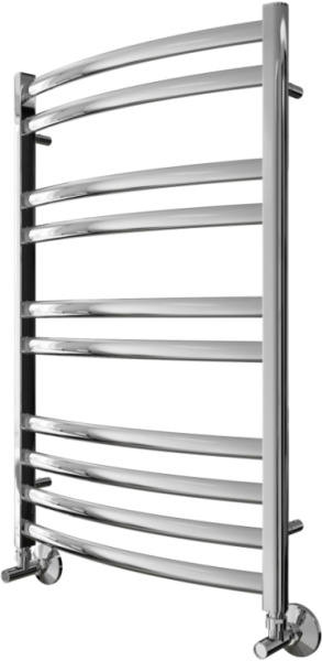 Полотенцесушитель Aquatek Лугано водяной П10 500х800 мм хром, нержавеющая сталь, лесенка, подключение нижнее