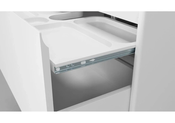 Тумба под раковину Velvex Klaufs 80.1Y, 800х450х481 мм, подвесная, цвет белый, 1 выдвижной ящик/выдвижной органайзер, подходит раковина Como 80, правая/левая, правосторонняя/левосторонняя/универсальная, в ванную комнату