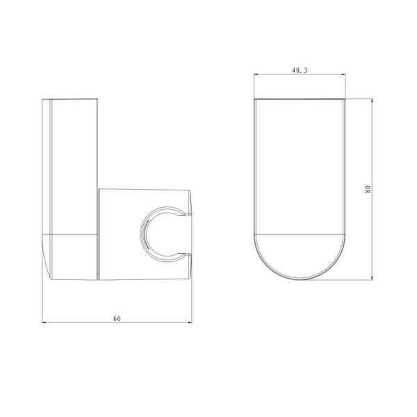 Держатель для душа Olives поворотный S02 хром, ABS-пластик