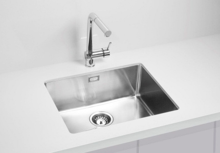 Мойка кухонная ALVEUS KOMBINO 50 SAT-90  54х44х19,5 см, слив 90, врезная под столешницу, нержавеющая сталь, прямоугольная, цвет нержавеющая сталь (SAT), без отверстия под смеситель