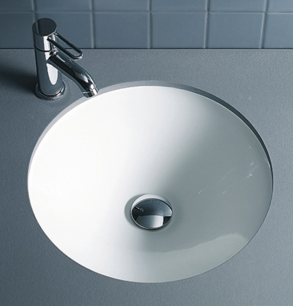 Раковина DURAVIT Architec, 37,5х37,5х14,5 см, встраиваемая снизу, круглая, санфарфор, цвет белый, без отверстия под смеситель, слив/перелив