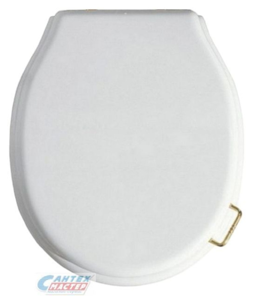 Сиденье для унитаза Boheme Vogue с микролифтом, деревянное, белая крышка, размер, сидушка, стульчак 906-W(G, CH,BR) (Богема)