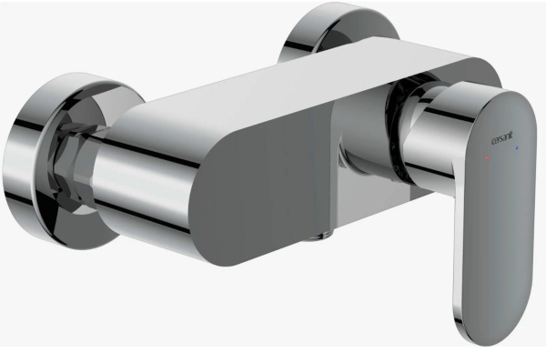 Смеситель для душа Cersanit ELIO однорычажный, хромированный, настенный, без излива, латунь, цвет хром