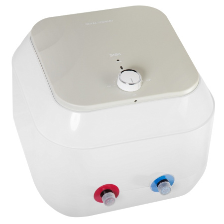 Водонагреватель Royal Thermo RWH 15 Stilla O 15 л. электрический, настенный, вертикальный, накопительный, 2 кВт, 368х368х297 мм, 230 В, (цвет белый, квадратный), подводка нижняя, эмалированная сталь
