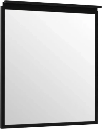Зеркало Allen Brau Priority 70х75х2 см с подсветкой, прямоугольное, подвесное/настенное, цвет рамы черный браш, для ванной комнаты