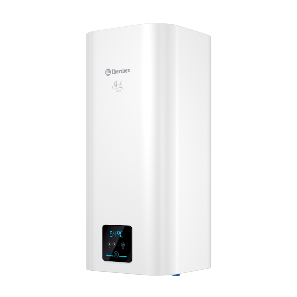 Водонагреватель Thermex Minta 50 V 50 л.,электрический, настенный, вертикальный, накопительный, 2 кВт, 365х385х708 мм, 230 В, (цвет белый, плоский), подводка нижняя, (бойлер, водогрей), биостеклофарфор
