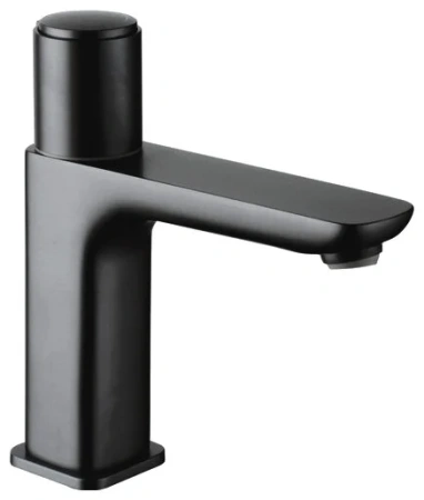 Смеситель для раковины/умывальника IDDIS Slide, кнопочный, неповоротный, керамический картридж Softap, длина излива 116 мм, латунь, цвет графит