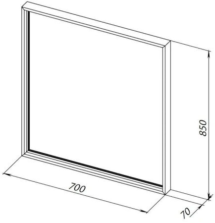 Зеркало Allen Brau Liberty 70х85х7 см с подсветкой, сенсорный выключатель, прямоугольное, подвесное/настенное, цвет рамы черный браш, для ванной комнаты