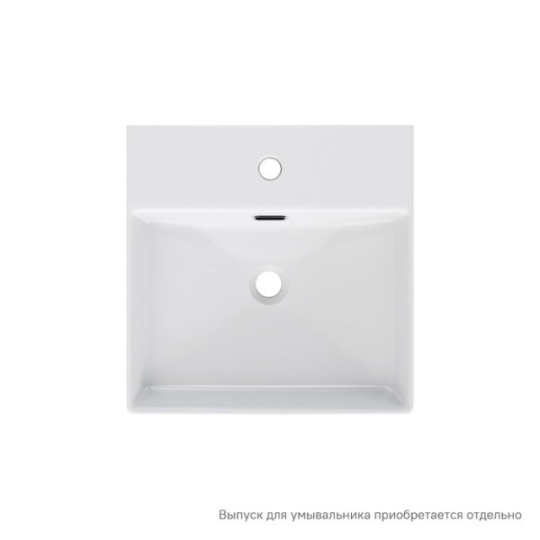 Раковина IDDIS Bild 42х42х13 см, накладная/подвесная, квадратная, сантехнический фарфор, цвет белый глянцевый, отверстие под смеситель, слив-перелив, умывальник BILWS42i27