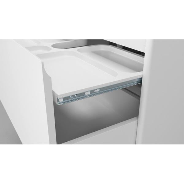 Тумба под раковину Velvex Klaufs 60.1Y, 600х450х479 мм, подвесная, цвет шатане/черный, 1 выдвижной ящик/выдвижной органайзер, подходит раковина Como 60, правая/левая, правосторонняя/левосторонняя/универсальная, в ванную комнату