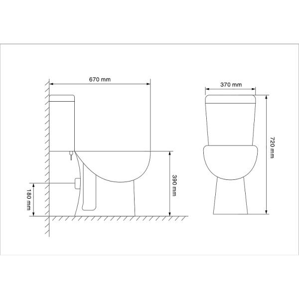 Унитаз компакт Loranto Lino 370х670х720 мм с сиденьем микролифт (soft close) полипропилен, белый (CS-CT8812)