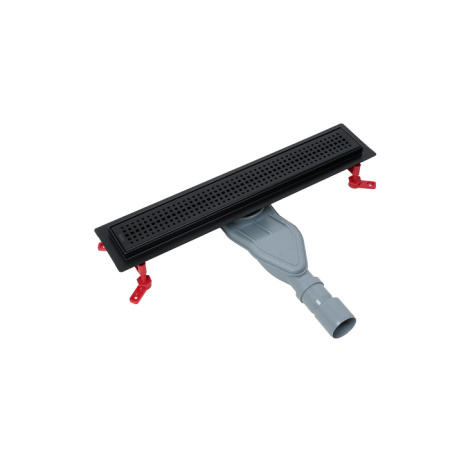 Водоотводящий желоб (Трап) IDDIS Perfex 500 мм, с перфорированной решеткой, цвет черный, горизонтальный выпуск и сифоном 360°, комбинированный затвор, выпуск 40/50 мм 975B5BL20DZ