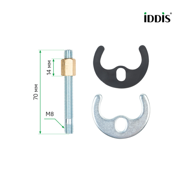 Крепление для смесителя IDDIS Optima Home комплект, 1 шпилька, M8x70 нержавеющая сталь 9841M870SM